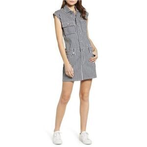 Anthropologie's Current/Elliot Railroad Stripe Sleeveless Jumpsuit Mini Dress
